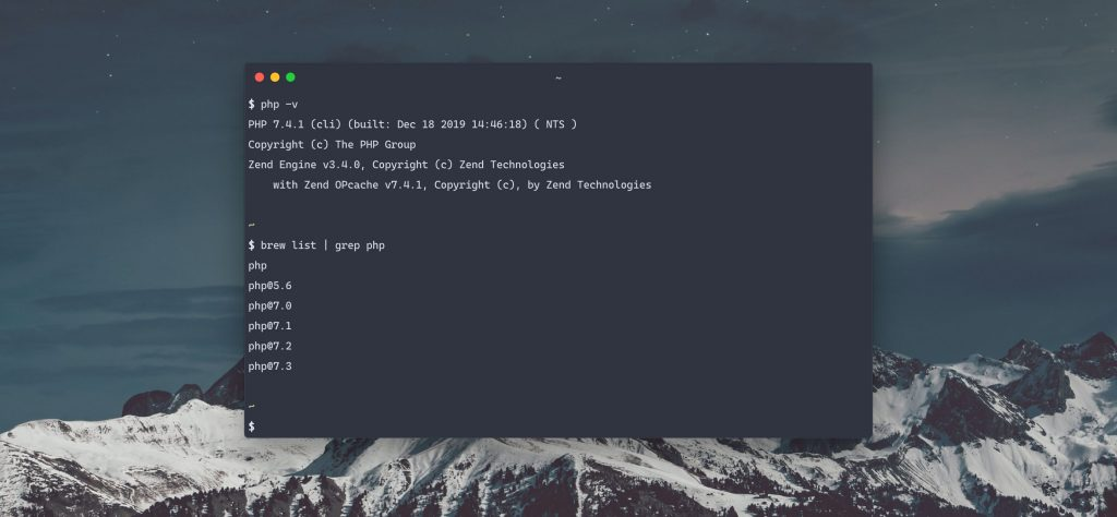 Using several versions of PHP on macOS via homebrew